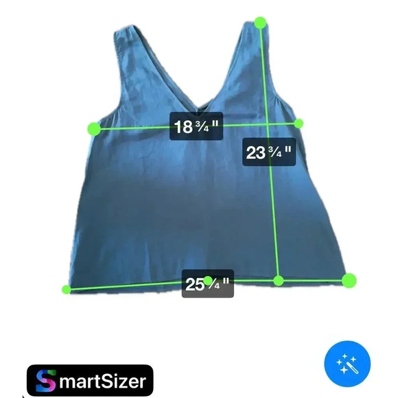 NWT Johnny Was Calme Double Gauze V Neck Drape Tank Top Graphite Gray SZ M - Picture 9 of 11